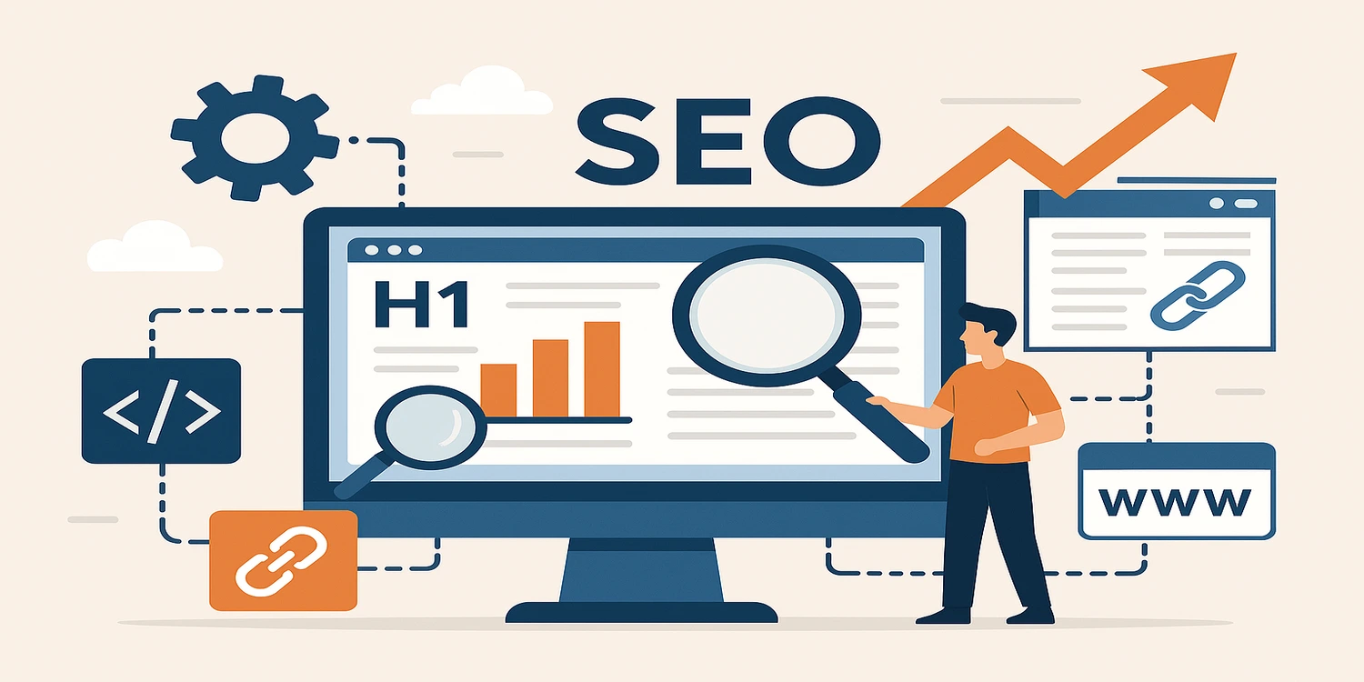 אדם מחזיק זכוכית מגדלת כנגד מסך מחשב בגרפיקה